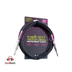 Cable Ernie Ball 10FT PO6048 NEGRO DUOSONIC Instrumentos Musicales