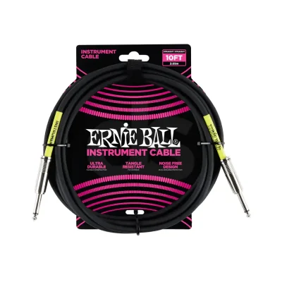 CABLE ERNIE BALL 10FT PO6048 NEGRO Duosonic Bogota