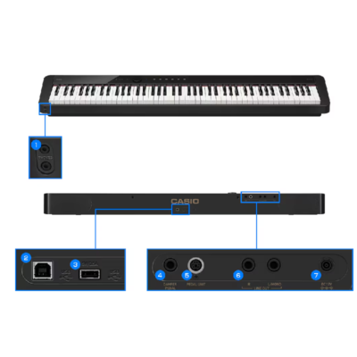 Piano digital Casio PX S1100 BK PRIVIA Duosonic.co2 panel