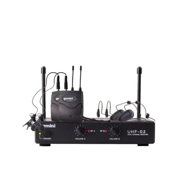 Micrófono Gemini UHF 02HL S12 Inalámbrico