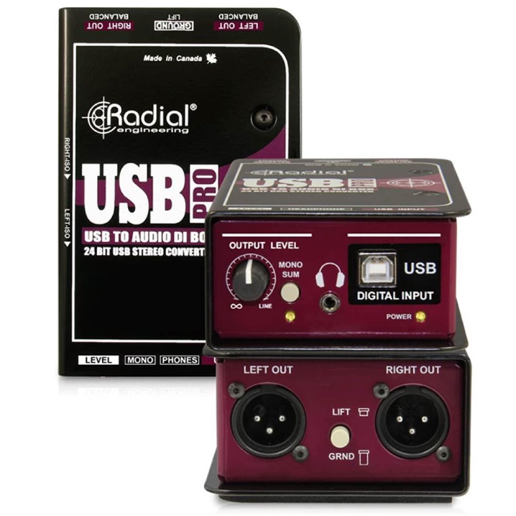 Caja Directa Estéreo Radial USB PRO