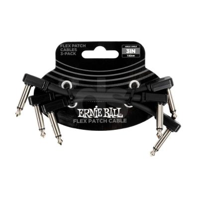 Cable Ernie Ball 12IN P06440 flexible negro Duosonic Bogota