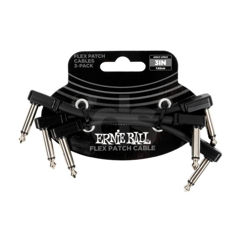 Cable Ernie Ball 12IN P06440 flexible negro Duosonic Bogota