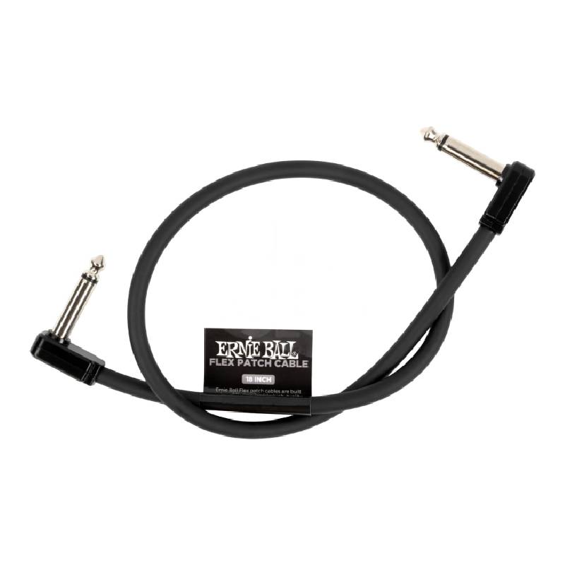 Cable Ernie Ball 18IN P06441 flexible negro Duosonic Bogota