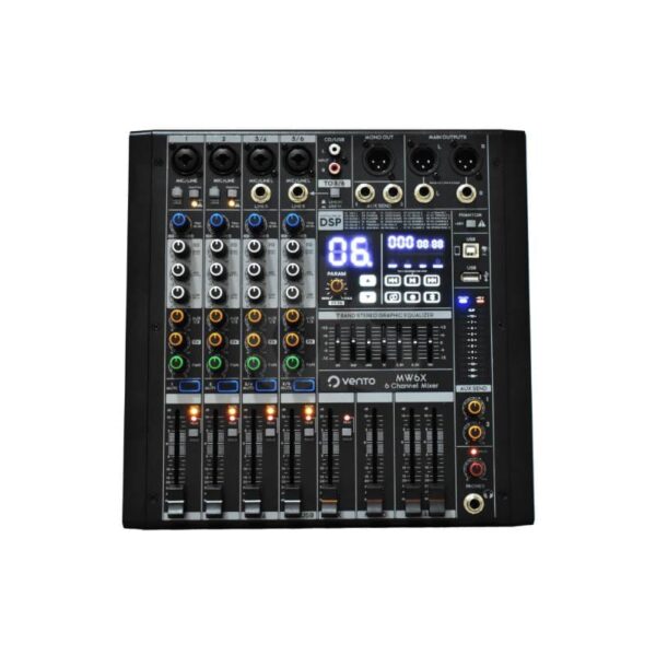 Mezclador de 6 canales con interface y efectos Vento MW6X Duosonic Bogota