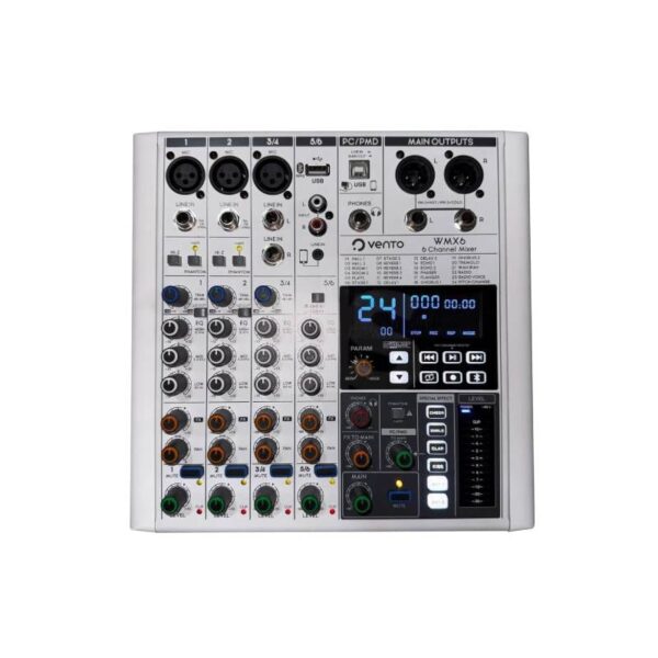 Mezclador de 6 canales con interface y efectos Vento WMX6 Duosonic Bogota