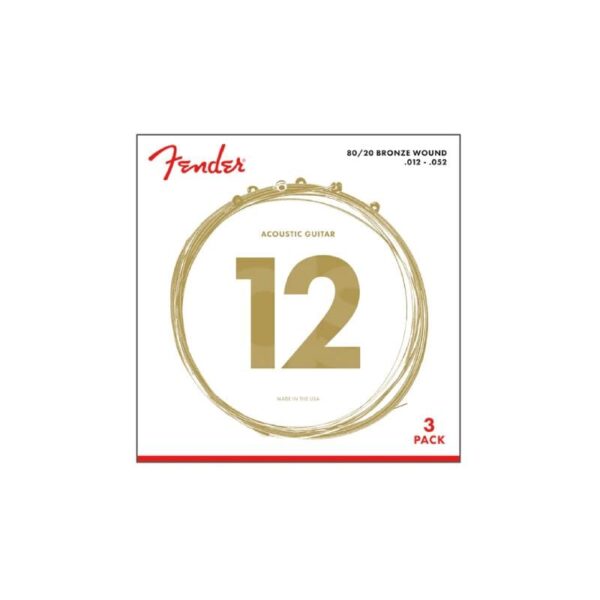 Encordado Fender GUIT FOLK 80 20 70L 12 52 X 3 BRO Duosonic Bogota