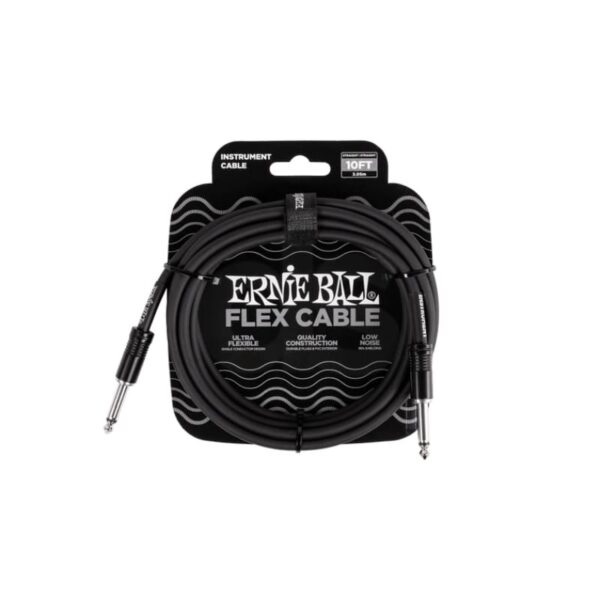 Cable Ernie Ball 10FT P06434 NEGRO Duosonic Bogota