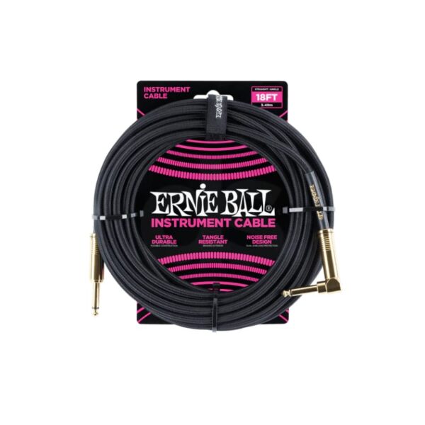 Cable Ernie Ball 18FT P06086 NEGRO Duosonic Bogota