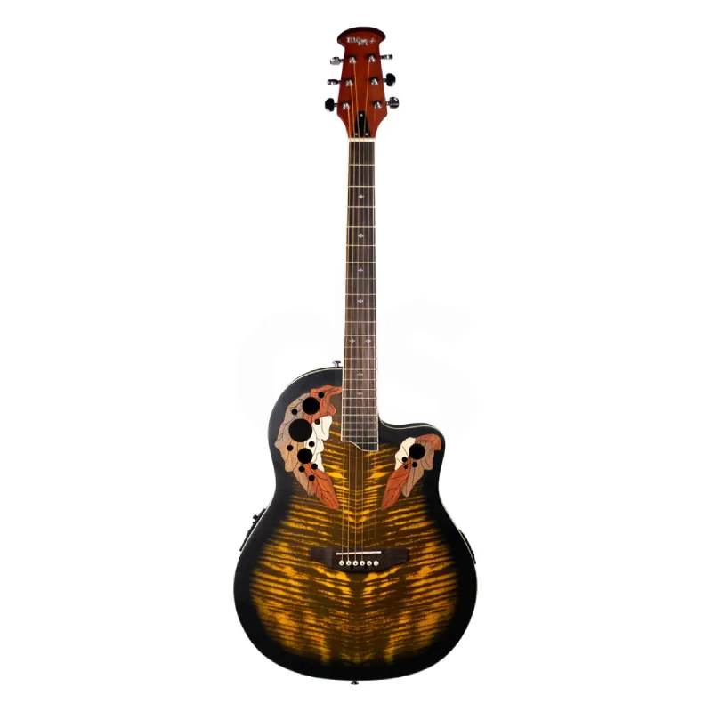 Guitarra electroacústica MC ART+ S41103EQ FLAME TOP Duosonic Bogota
