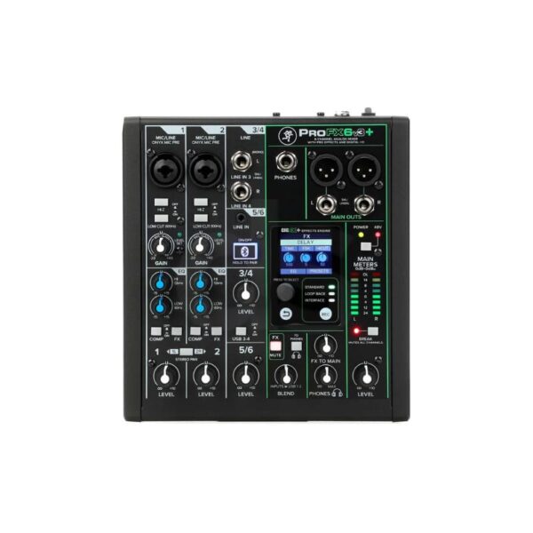 Mezclador USB de 6 canales con bluetooth Mackie ProFX6v3+ Duosonic Bogota