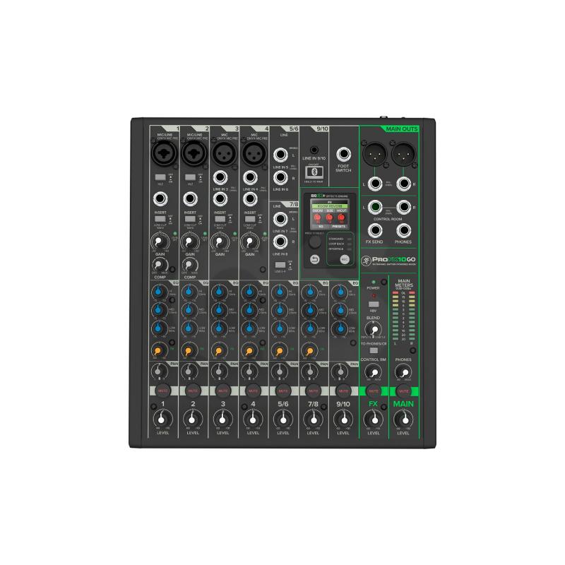 Mezclador portátil a batería Mackie ProFX10GO Duosonic Bogota