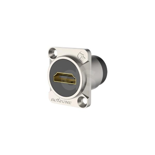 Adaptador HDMI 1.4 hembra metálico de chasis negro Roxtone RAH20D B Duosonic Bogota