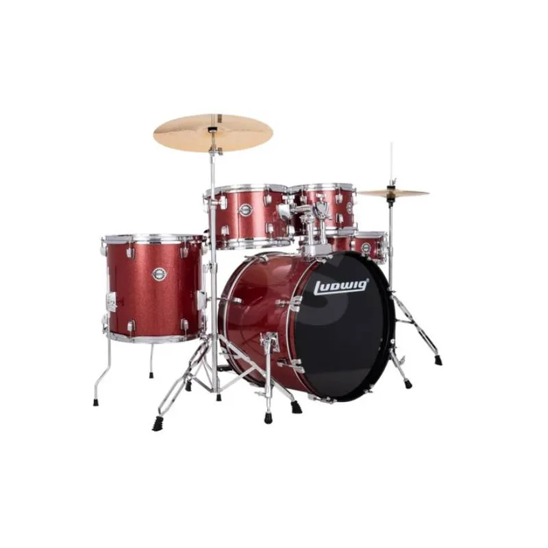 Batería Ludwig ACCENT 5PC SPARKLE LC19514DIR rojo Duosonic Bogota