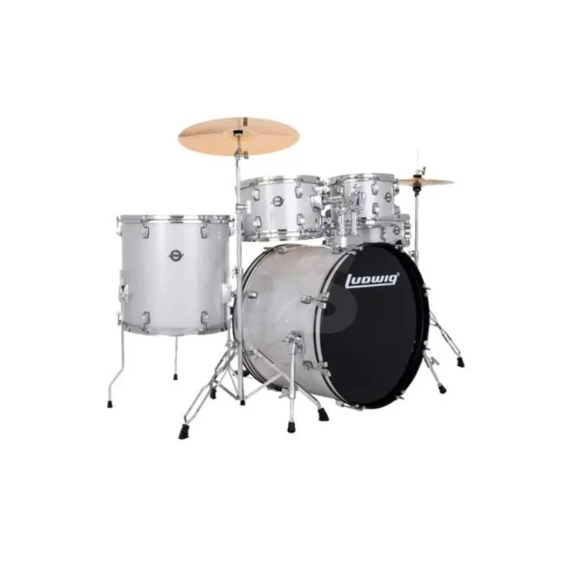 Batería Ludwig ACCENT 5PC SPARKLE LC19515DIR gris Duosonic Bogota