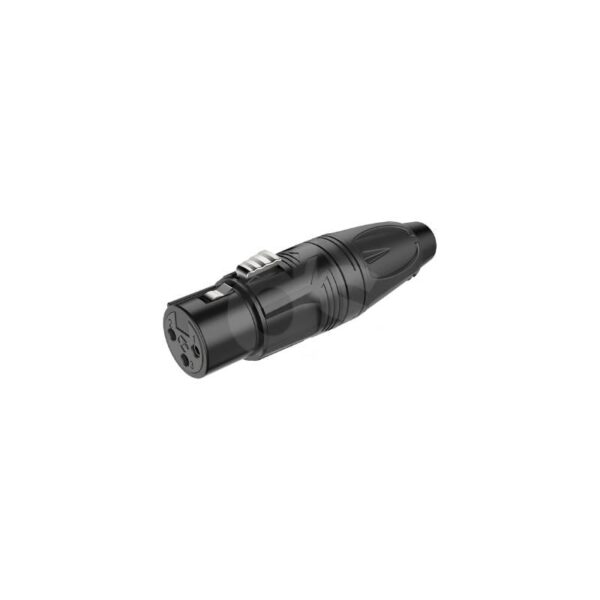 Jack XLR de 3 polos negro Gold Roxtone RX3F BG Duosonic Bogota