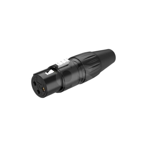Jack XLR de 3 polos negro Gold Roxtone RX3FP BG Duosonic Bogota
