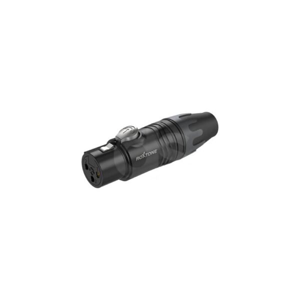 Jack XLR de 3 polos negro Gold Roxtone XF3BG Duosonic Bogota