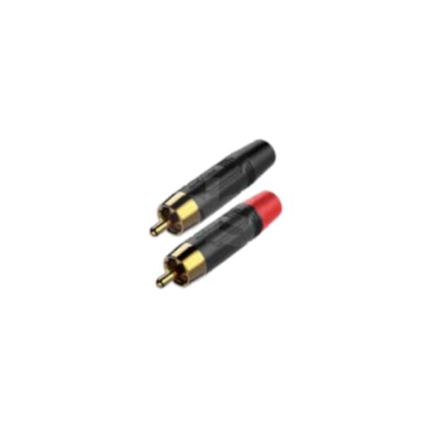 Plug RCA niquelado para conexión de audio y video Roxtone RF2CS BG