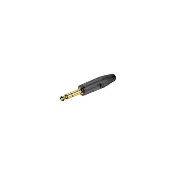 Plug TRS 6.3mm Negro dorado Roxtone RJ3PP BG Duosonic Bogota