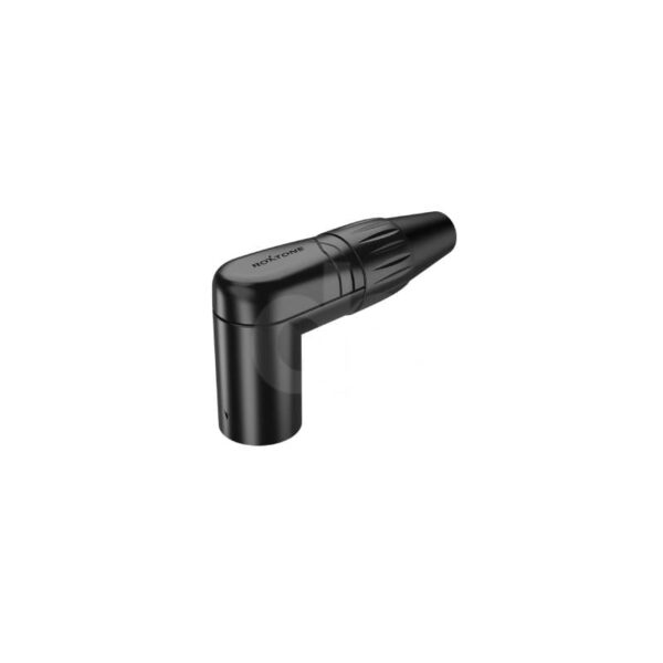 Plug XLR de 3 polos Negro Gold en ”L” Roxtone RX3RMP BG Duosonic Bogota (1)