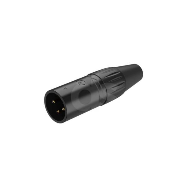 Plug XLR de 3 polos negro Gold Roxtone RX3MP BG Duosonic Bogota