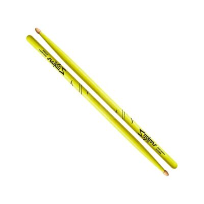 Baqueta punta de madera Zildjian 5A AMARILLO NEON M Duosonic Bogota