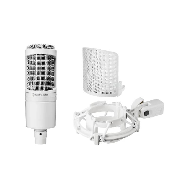 Kit de micrófono condensador Audiotechnica AT2020CWH Duosonic Bogota
