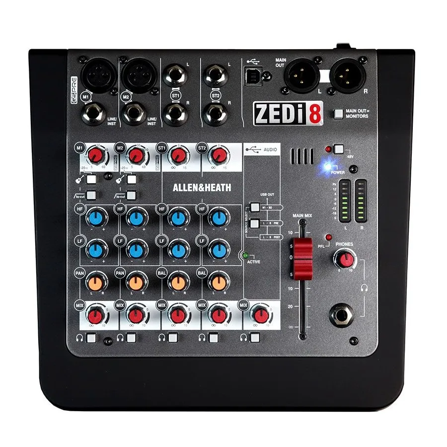 Mezclador compacto de 4 canales Allen & Heath ZEDi8