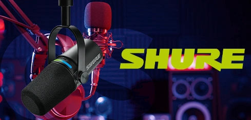 microfono podcast shure